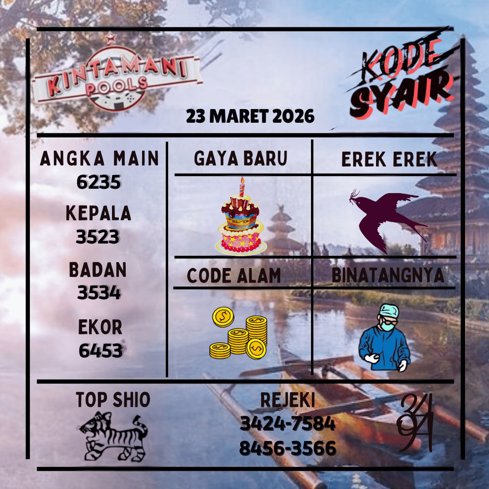 Kode Syair Kintamani Pools - Maret 2026