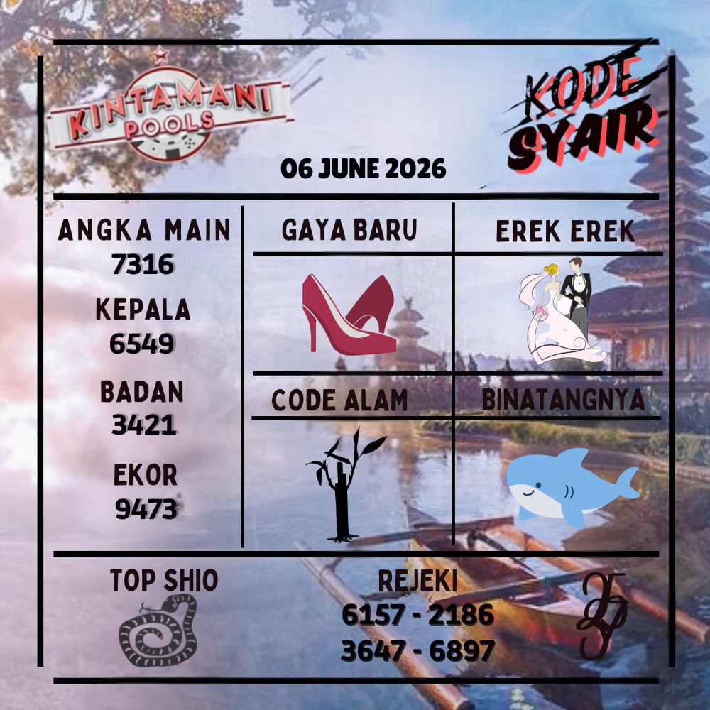 Kode Syair Kintamani Pools Juni 2026