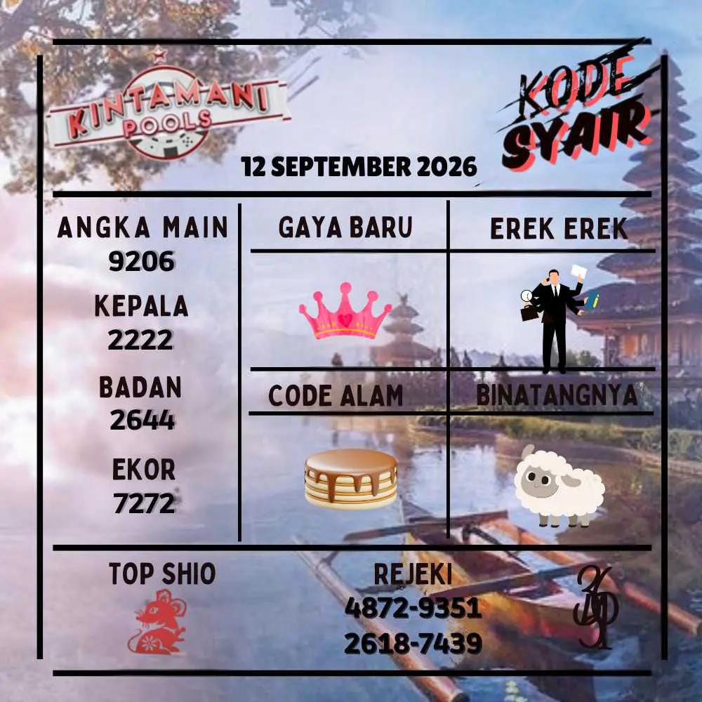Kode Syair Kintamani Pools September 2026