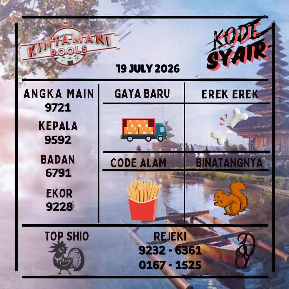 Kode Syair Kintamani Pools Juli 2026
