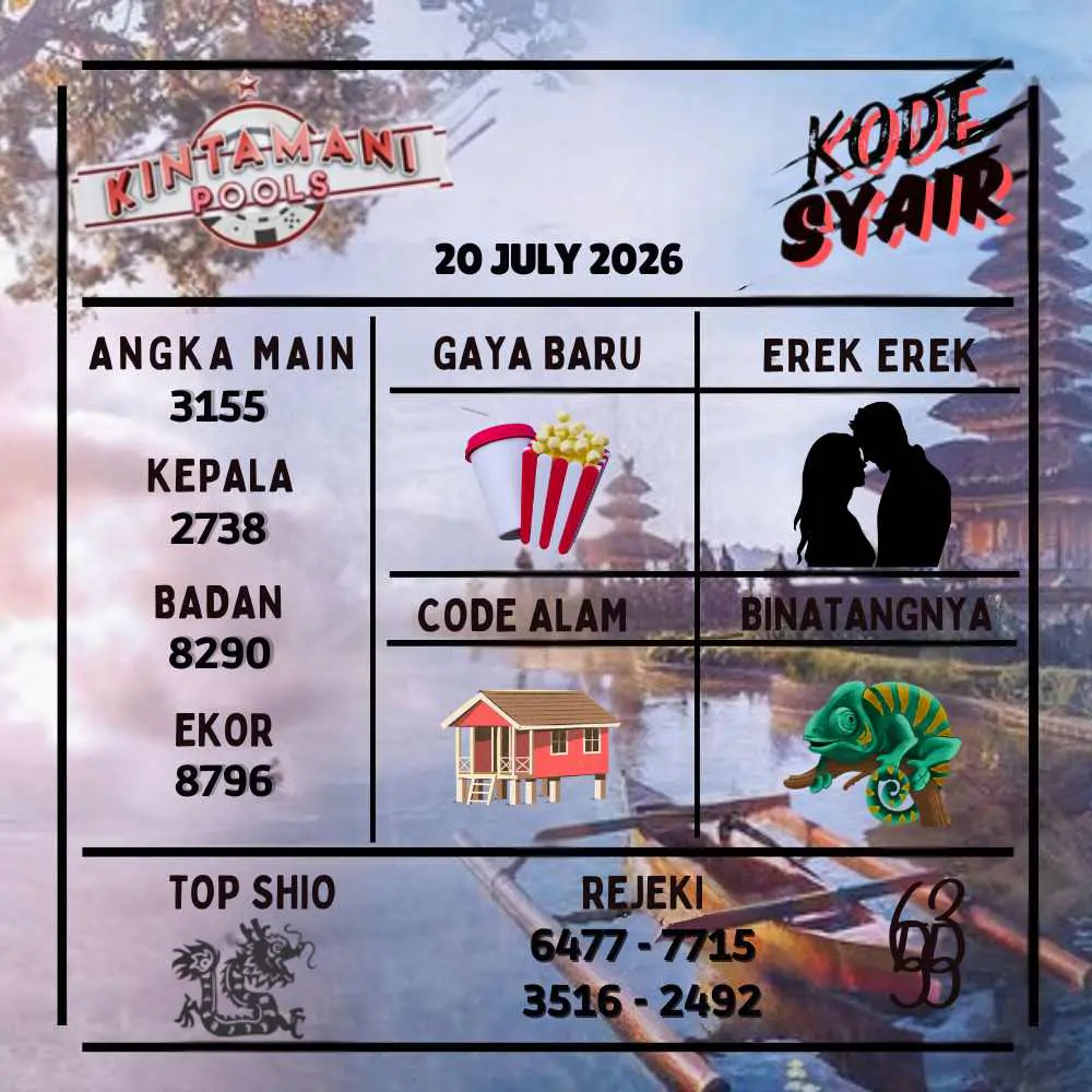 Kode Syair Kintamani Pools Juli 2026
