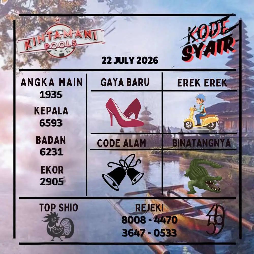 Kode Syair Kintamani Pools Juli 2026

