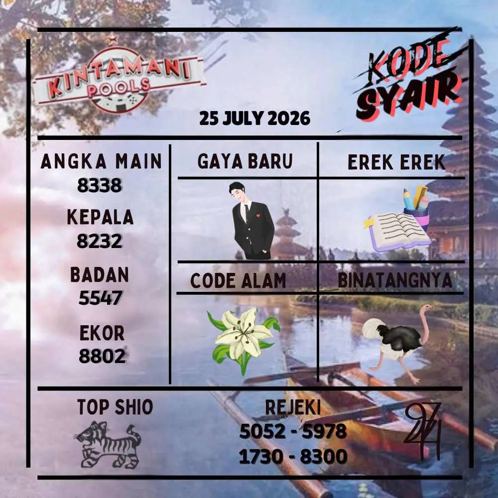 Kode Syair Kintamani Pools Juli 2026
