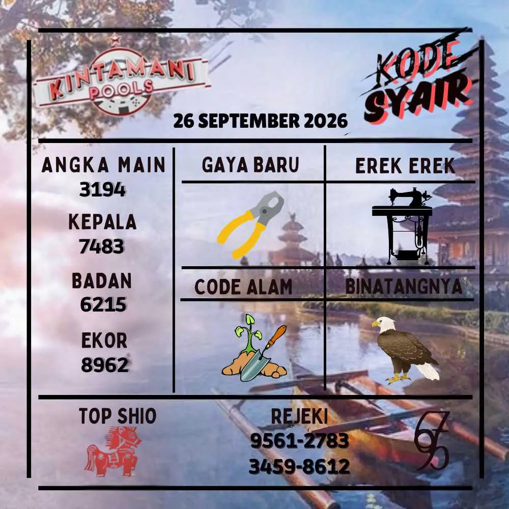 Kode Syair Kintamani Pools September 2026