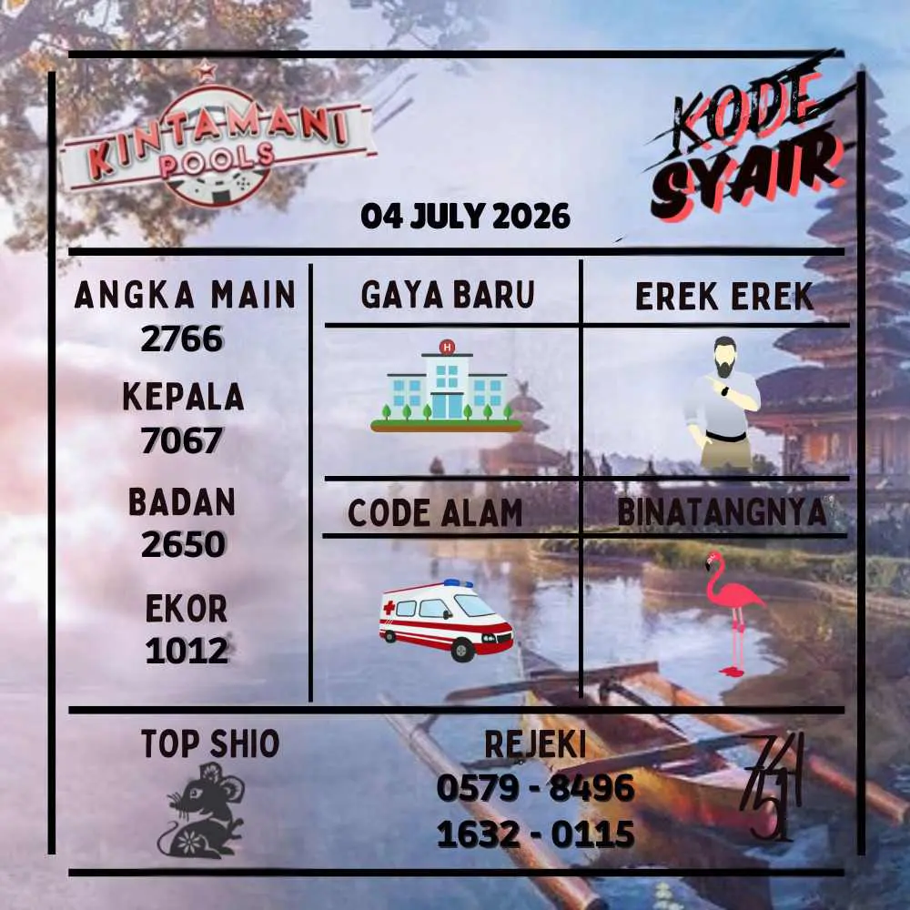 Kode Syair Kintamani Pools Juli 2026
