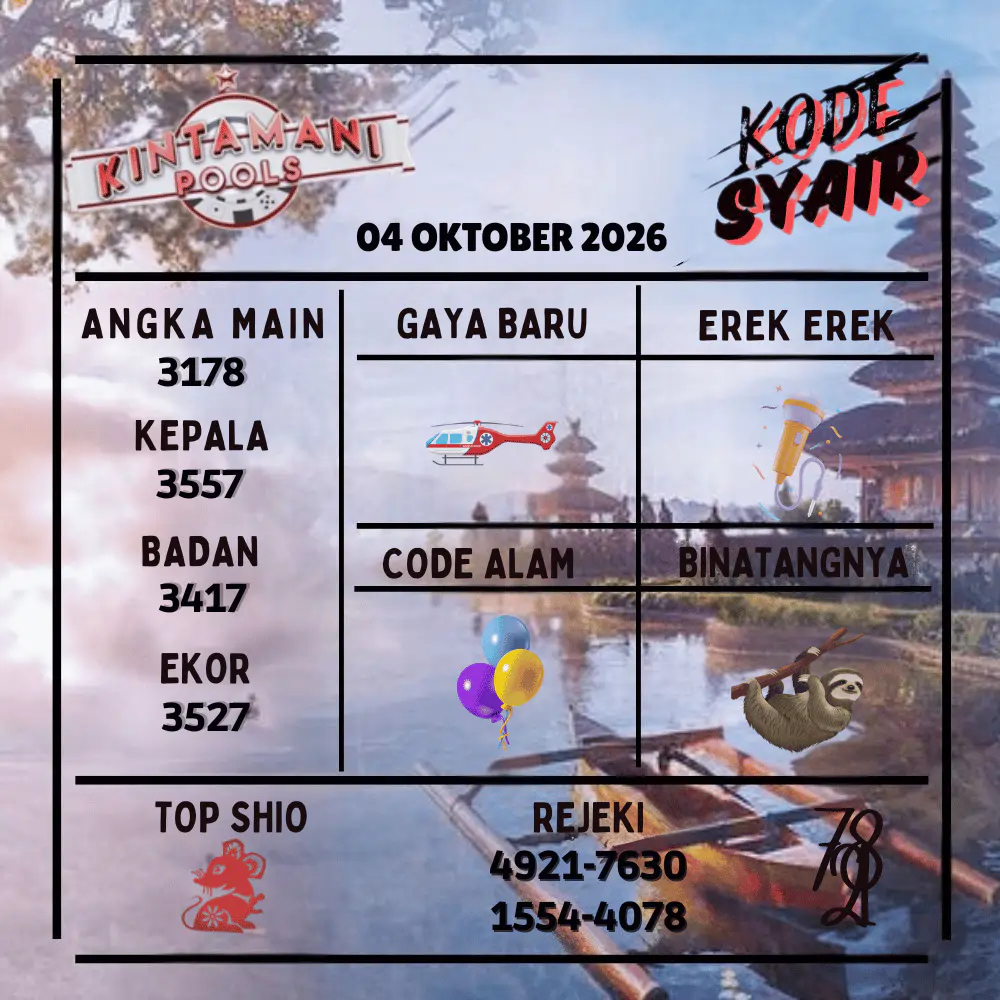 Kode Syair Kintamani Pools Oktober 2026