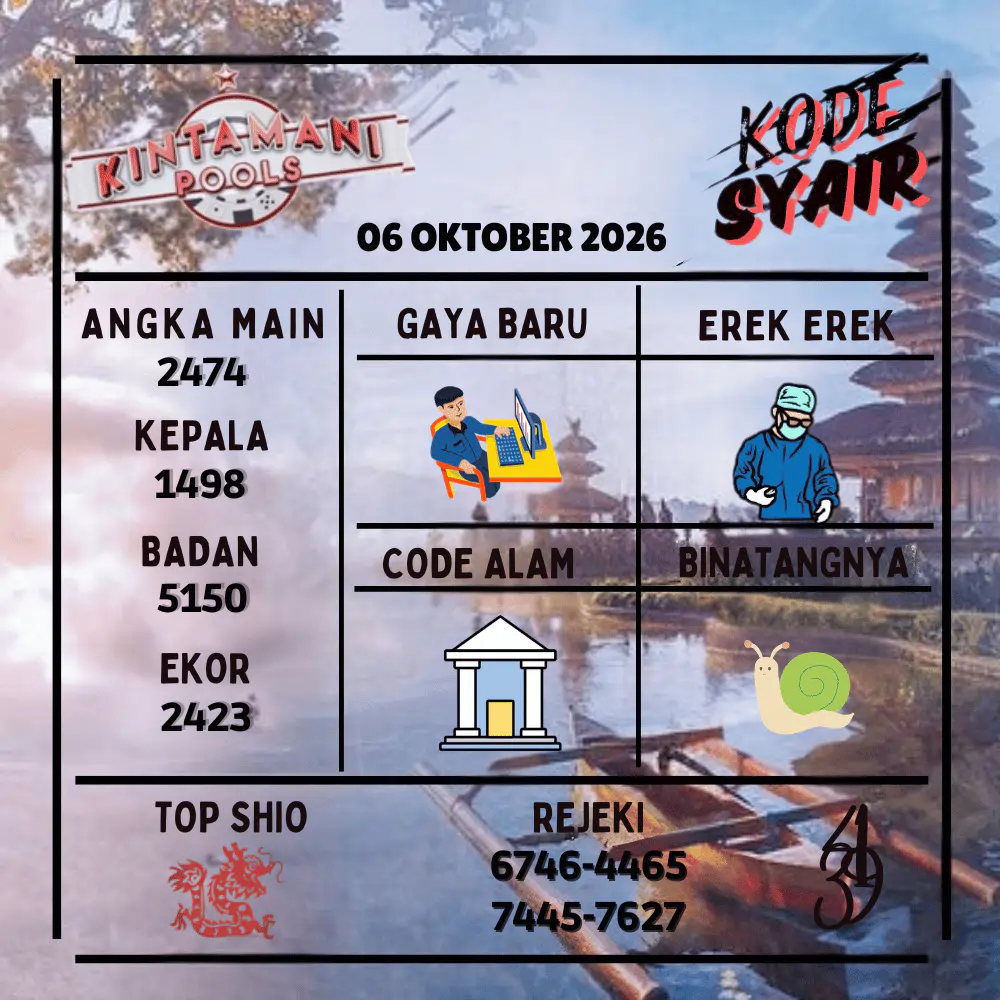 Kode Syair Kintamani Pools Oktober 2026
